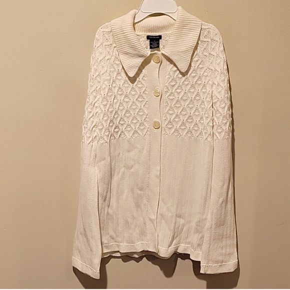NWOT Calvin Klein Cable Knit Cardigan - Size M - Picture 1 of 4